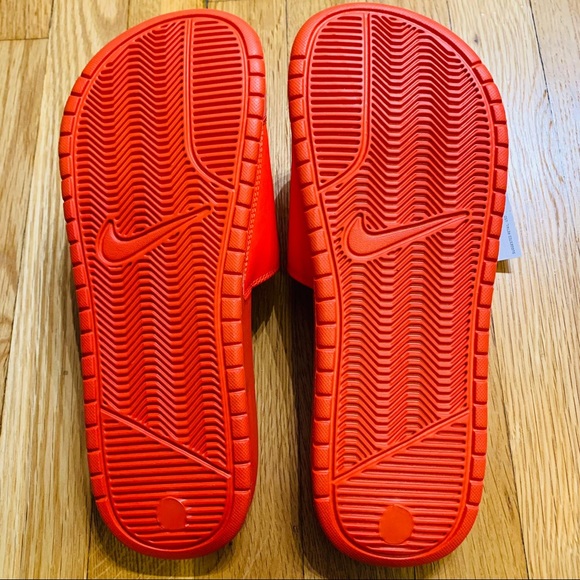 NWT Stussy x Nike Benassi Red Slides - Picture 9 of 15